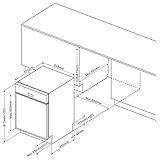 Amica EGSP 573 910 E teilintegrierter Geschirrspüler - 60 cm, Edelstahl-Optik, Energieeffizienzklasse E