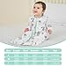 Miracle Baby Long Sleeve Sleep Sack 2-Pack,100% Cotton Wearable Blanket Baby Sleeping Bag for Infant Toddler(Owl + Rabbit,12-18 Months)