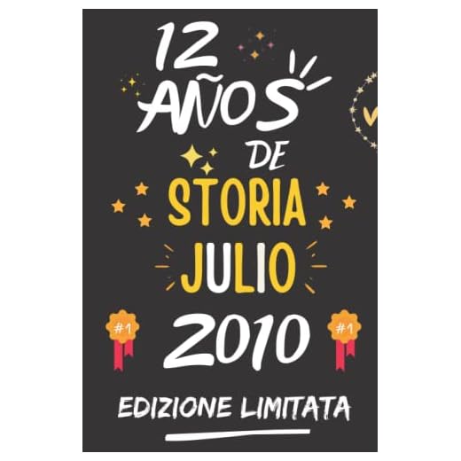 CUADERNO, 12 AÑOS DE HISTORIA JULIO 2010 EDICIÓN LIMITADA: Regalo de 12 cumpleaños para mujeres y hombres, ideas de 12 cumpleaños... un cumpleaños... ... regalo de 12 cumpleaños para él/ella.