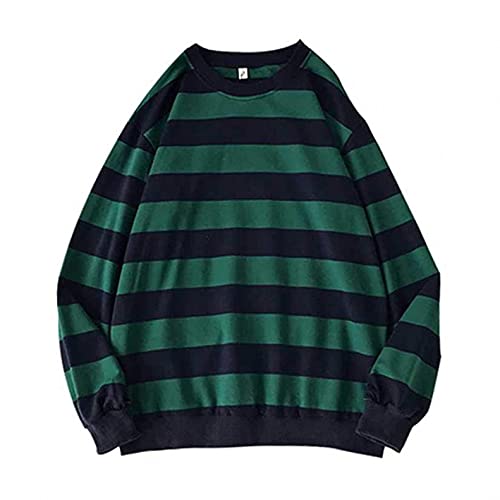 Sonojie Autumn Herren Gestreifter Sweatshirt Lässiger Gestreiftes Langarm...
