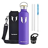 Super Sparrow Botella Agua Acero Inoxidable - Botella Agua Niños - 350ml/500ml/620ml/750ml/1L - Botella Termica Boca Estándar - Sin BPA , para Niños & Adultos, Deporte, Oficina, Yoga, Ciclismo