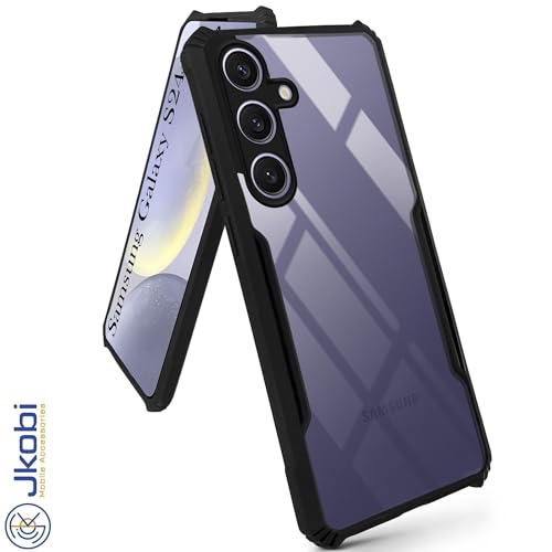 Image of Jkobi Back Case Cover for Samsung Galaxy S24 Plus (Shockproof with Polycarbonate Clear Panel | Professional Black)