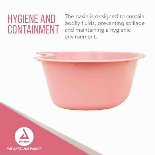 Image of Dynarex Bedside Plastic Graduated Emesis Basin - Measures and Collects Fluids - No DEHP Or Natural Rubber Latex - 9 inch, 500 cc Capacity, Case of 250