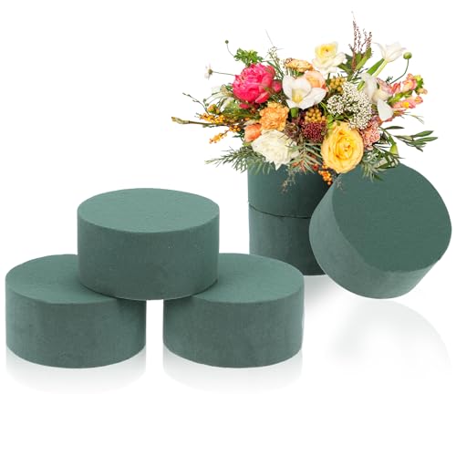 Hpmjz Floral Foam, 8 Pcs Florist Foam Blocks Green Round Wet Dry Foams Garden Florist Decorations Plant Arrangements Foams for Fresh & Artificial Flowers Wedding Party Home DIY Crafts