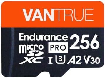 Vantrue 256GB microSDXC UHS-I U3 4K UHD Video High Speed Transfer Monitoring SD Card with Adapter for Dash Cams, Body Cams, Action Camera, Surveillance & Security Cams
