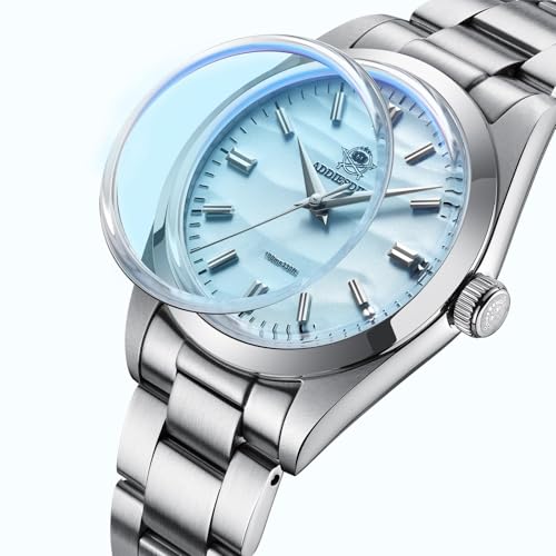 ADDIESDIVE Quartz Watch for Men 36 MM Analog VH31 Mech-Quartz Movement K1 Mineral Conves Crystal Waterproof 100 M AD2030