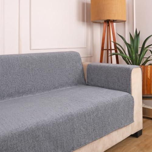 Image of STITCHNEST 'LuxeFit Series' 2 Seater Sofa Cover | Full Coverage with Armrest Pocket | Elegant Woven Fabric, Washable & Durable for Modern Living