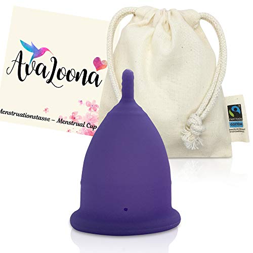 Copa Menstrual AvaLoona de Silicona de Grado Médico (lila, pequeño) Cover