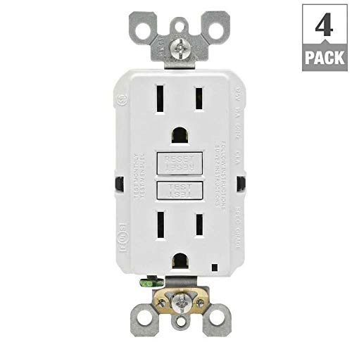15 Amp 125-Volt Duplex Self-Test Slim GFCI Outlet, White (4-Pack) by Leviton - Image 2