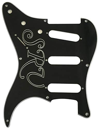 Electric Guitar Pickguard for US 57' 8 Sctew SRV Stratocaster Strat Style (3 Ply Black)