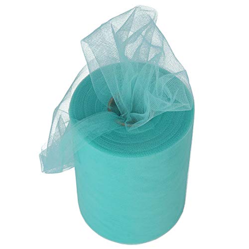 Aqua Tulle Roll Spool 6 Inch X 100 Yards For Tulle Decoration #TOP2