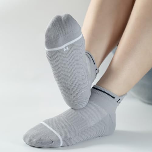 LeaderKing 3/6 Pairs of Unisex Ankle Compression Running Socks, Low-Cut Anti-Blister Socks for Hiking Sports3