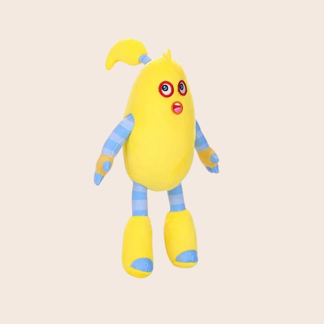 TechMax Solution Sound Plush Soft Cute Stuffed Animal Plush Doll Gift for Boys and Girls Halloween Christmas Thanksgiving Horror Stuffed Figure Doll for Kids and Adults (Yellow)