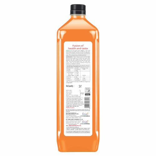 Image of Alo frut Orange Fruit Drink with Tasty Aloevera Chunks & Juice|Goodness of Fruit with Aloevera Chunks|Ready-to-Serve Fruit Juice |Orange Juice -1Ltr. (Pack of 12)