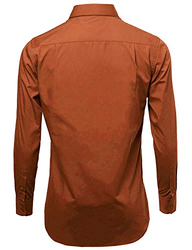 Men's Classic Fit Long Sleeve Wrinkle Resistant Button Down Premium Dress Shirt4