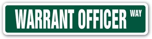 SignJoker] Warrant Officer Street Sign Army Navy WO CWO Wall Plaque Decoration
