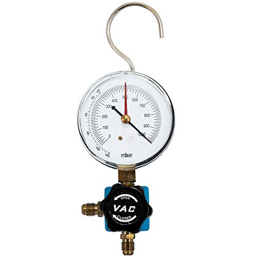 Klimaanlage Split Vakuum Manometer 1/4 SAE - 1/4 SAE Rohrfedermanometer 80mm Cover