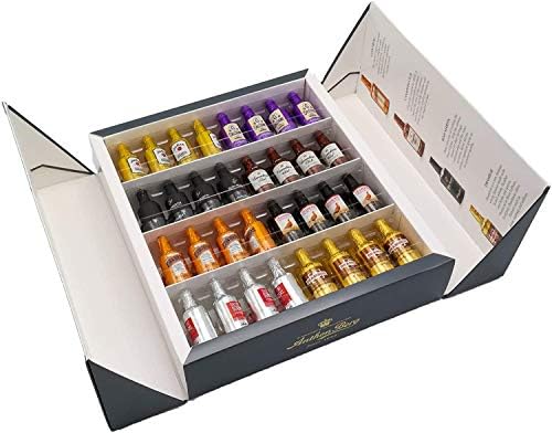 Anthon Berg Chocolate Liqueurs Chocolates Gift Set - Pack Of 64 Premium Liqueur Chocolates Bottle Shaped - 8 Famous Original Liquor Dark Chocolate Liquers Gift Set Adult Men Women