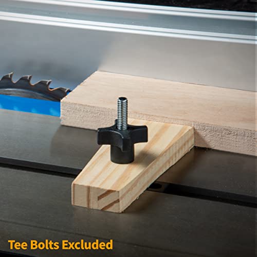 Image of POWERTEC 10 Pack 5 /16 inch-18 4 Point Knobs, Threaded Clamping Knobs for T Track & Table Saw Accessories, Featherboard, Woodworking Jigs on Miter Saw, Router Table, Drill Press (QNB3003-P2)