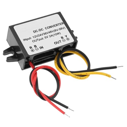 OVAQUIXI Módulo de Fuente de Alimentación Reductor del Convertidor Reductor DC-DC 5V 2A para Pantalla LED de Automóvil, SMT de Precisión, Resistente Al Agua y a los Golpes, Tamaño de 2,42*1,26*0,71