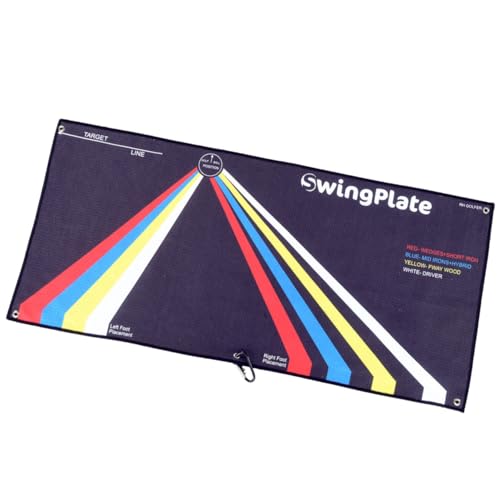 Swing Plate GolfTrainingAids Unisex Right Hand Golf Towel, Black