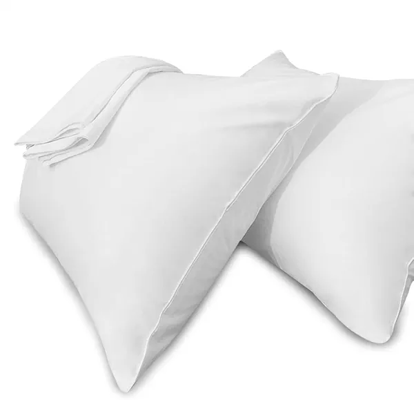 Precoco Pillow Cases King Size-100% Cotton Pillowcase Covers with Zipper Hidden, Breathable & Ultra Soft/Pillow Covers for Easy Care,2 Pack/White