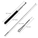 Teachers Pointer Sticks, 2 Pack Telescopic Teaching Pointer, Extendable Retractable Whiteboard Pointer with A Lanyard (Black)