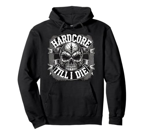 Du hardcore jusqu'à ma mort - Skull Hardcore Sweat à Capuche