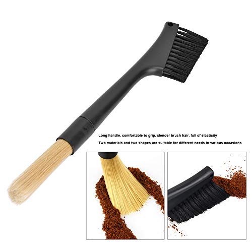 Grinder Cleaning Brush Coffee Milk Powder Brushes Soft Nylon Hair Removable Double-head Grinder Machine Cleaning Dusting Brush for Coffee Shop Bar Utensils Accessories