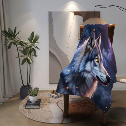 Mantas para Sofas Grandes 220x240 Lobo Gris, Manta Termica Franela Mantilla Felpa para Cama 135/150, Mantitas Polar Suave y Cálida para Perro Mascota Habitacion Dormitorio f765