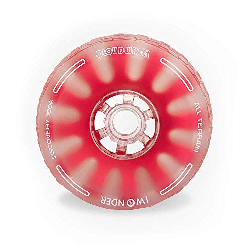 IWONDER CloudWheel 120mm Discovery Electric Skateboard Wheels Patented Damping Foam Core All Terrain Off Road Translucent Urethane Longboard Wheels(Not Applicable to Hub Motor