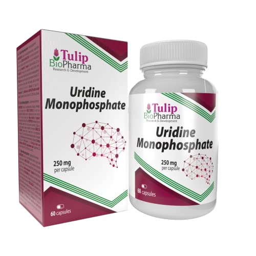 Tulip BioPharma Uridine Monophosphate 250mg | 60 Capsules | 2-Month Supply | UMP Nucleotide Single Active No Fillers | 3rd Party Lab Tested