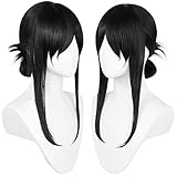 Anogol Hair Cap+ Shinomiya Kaguya Wig Straight Black wig for Women Girls with Bangs Cosplay Set Kaguya-sama: Love Is War for Japanese Anime Costume Halloween Party