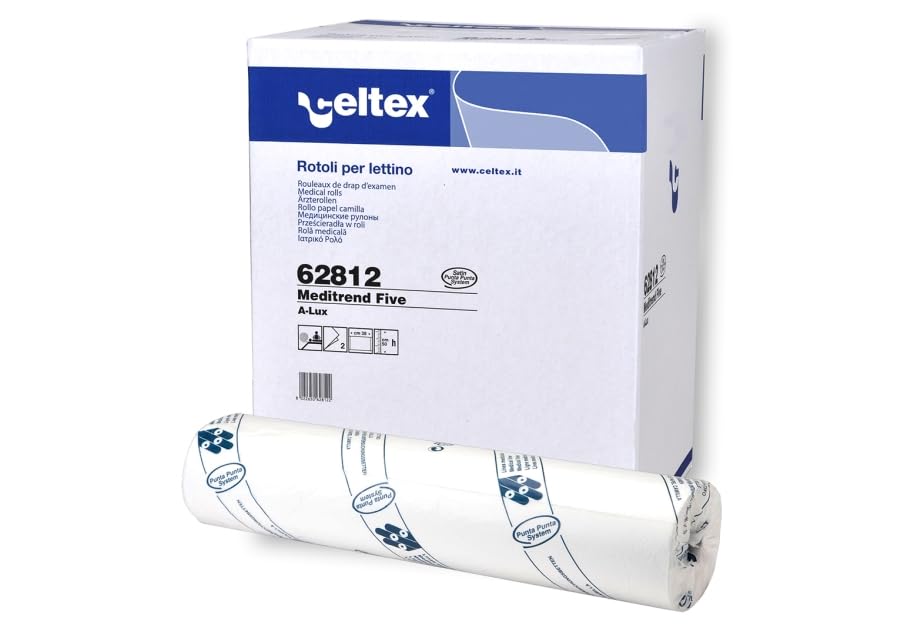 9 rouleaux de drap d’examen 50x38 - Gaufré LUXE 100% cellulose