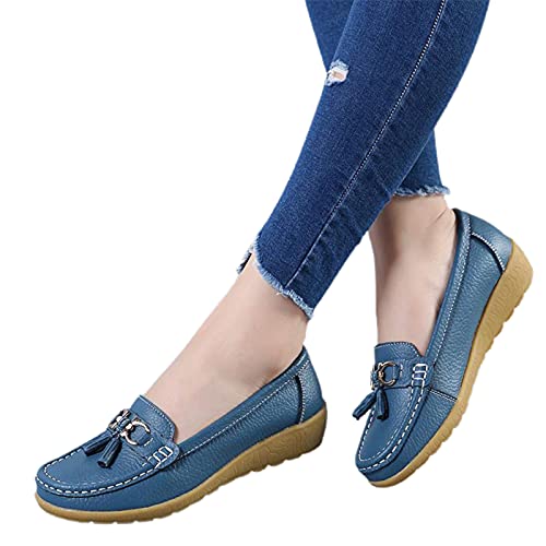 Sapatilhas femininas, sapatilhas de balé, recortadas, de couro, respirável, mocassins femininos para