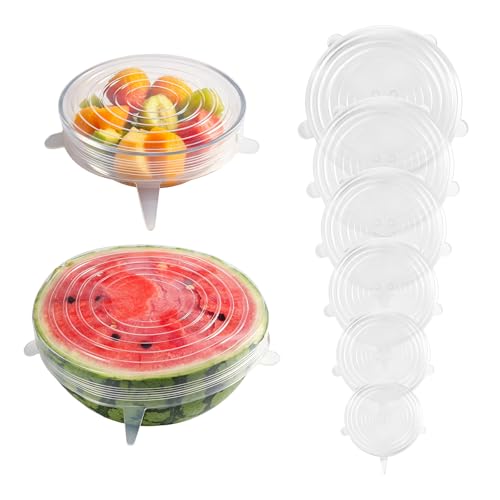 Silicone Stretch Lids - 6 Pack Reusable Covers