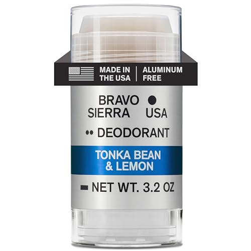 Image of Bravo Sierra Aluminum-Free Mens Deodorant - Antiperspirant for Men, 1-Pack | Natural Ingredients for Long Lasting All-Day Odor & Sweat Protection - Tonka Bean & Lemon - Vegan, Paraben & Cruelty-Free