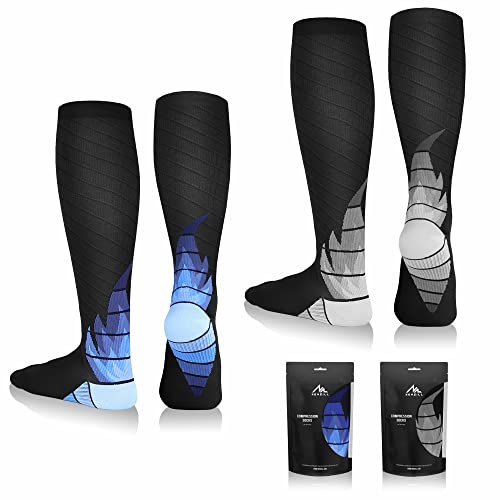 Image of NEWZILL Medical Compression Socks for Women & Men, 20-30 mmHg Knee-High Support for Circulation, All-Day Comfort for Work Travel Running Cycling and Fitness