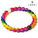 Lokai Pride Cause Collection Rainbow Pride Silicone Beaded Bracelet, Small, 6