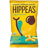 HIPPEAS Organic Chickpea Puffs + Vegan White Cheddar | 4 ounce, 6 count | Vegan, Gluten-Free,...