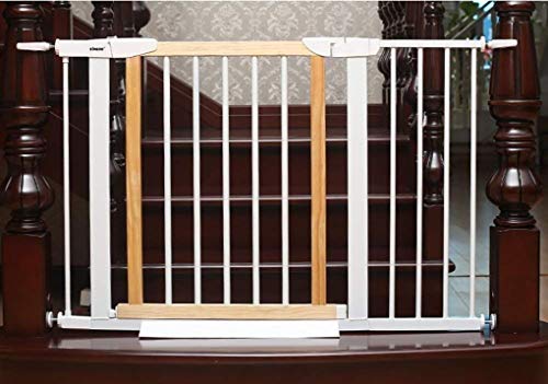 Extension de porte rétractable en bois blanc avec barrière de sécurité réglable