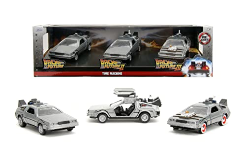 JADA TOYS - DMC De Lorean Time Machine 3-Pack - Back to The Futur - 1/32