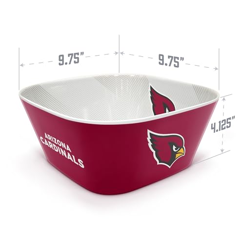Image of YouTheFan NFL Arizona Cardinals Large Party Bowl