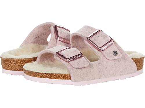 Birkenstock Arizona Happy Lamb (Toddler/Little Kids/Big Kids) Soft Pink/Natural EU 32 (US 1-1.5 Little Kid) Narrow - Main Image