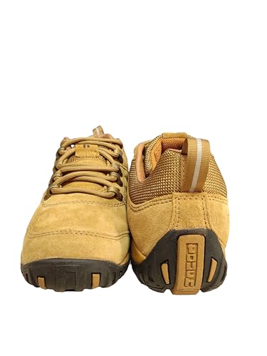 Image of Lakhani Touch Armaan Leather Outdoor Shoes for Men - Comfortable & Durable Waterproof Hiking Sneakers - Stylish Sports Shoes for Outdoor Activities & Travel