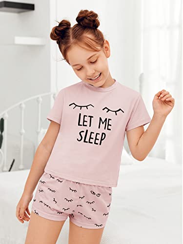 Image of Kingdenergy Girls Summer Cute Print Shorts Set T-Shirt and Short Pant 2 Piece Outfits Clothing Sets