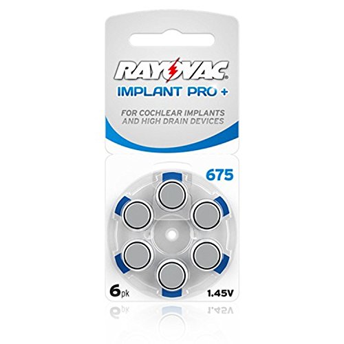 Rayovac Cochlear 675 Lot de 60 piles sans mercure