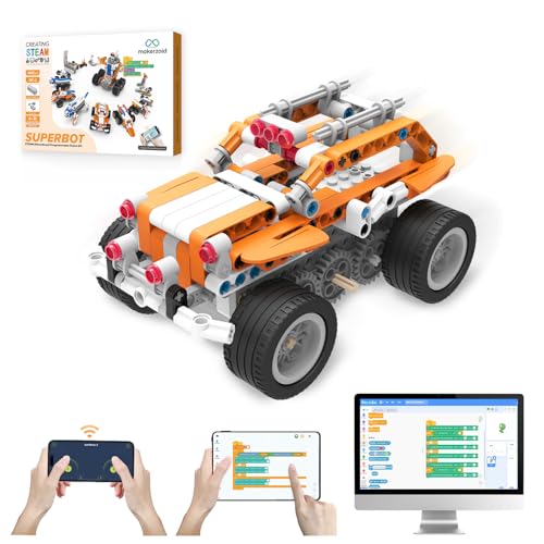 makerzoid STEM Coding Robot Kits for Kids Ages 6+, 26-in-1 Educat...