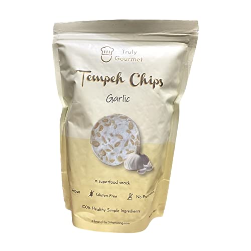 Truly Gourmet Natural Tempeh Chips - (Garlic Flavour) 80G