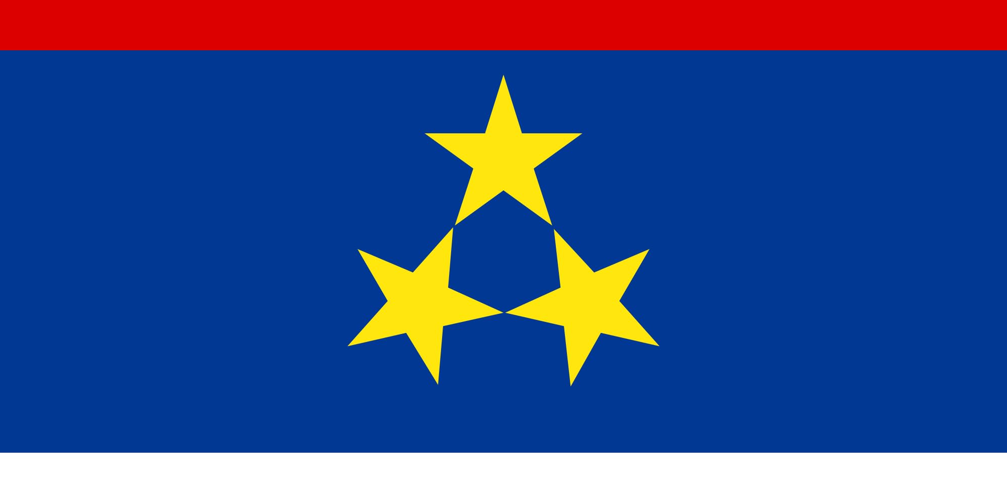 Drapeau Vojvodina XL aux finitions soignées avec œillets de fixation en laiton